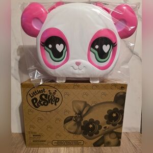 Littlest Pet Shop Pink and White Panda with Heart Eyes Brand New